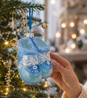 hånddekoreret julepynt baby figur